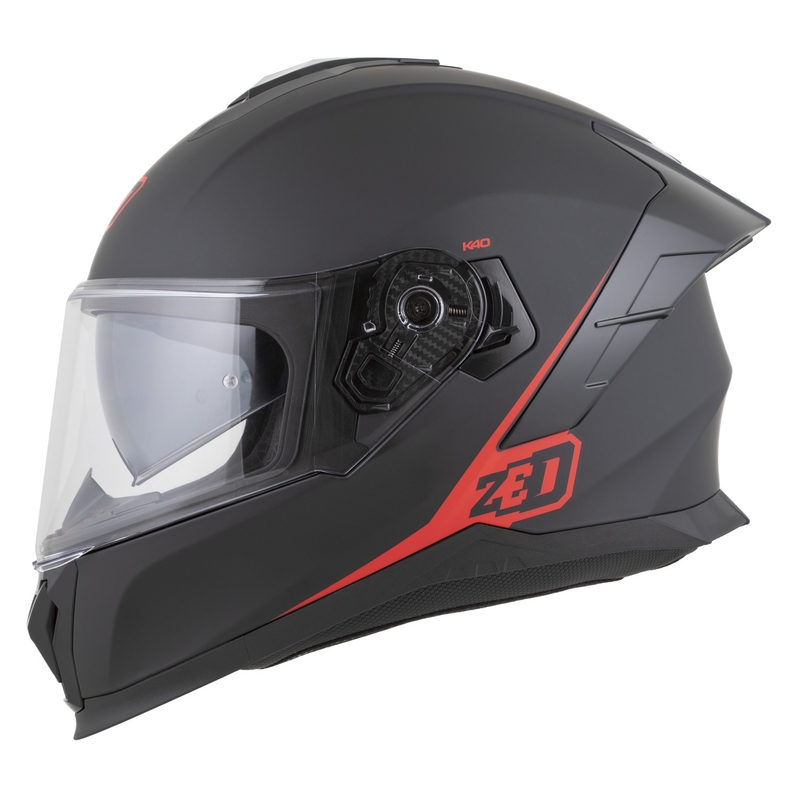 Κράνος μοτοσικλέτας full face ZED K40 ματ μαύρο-κόκκινο