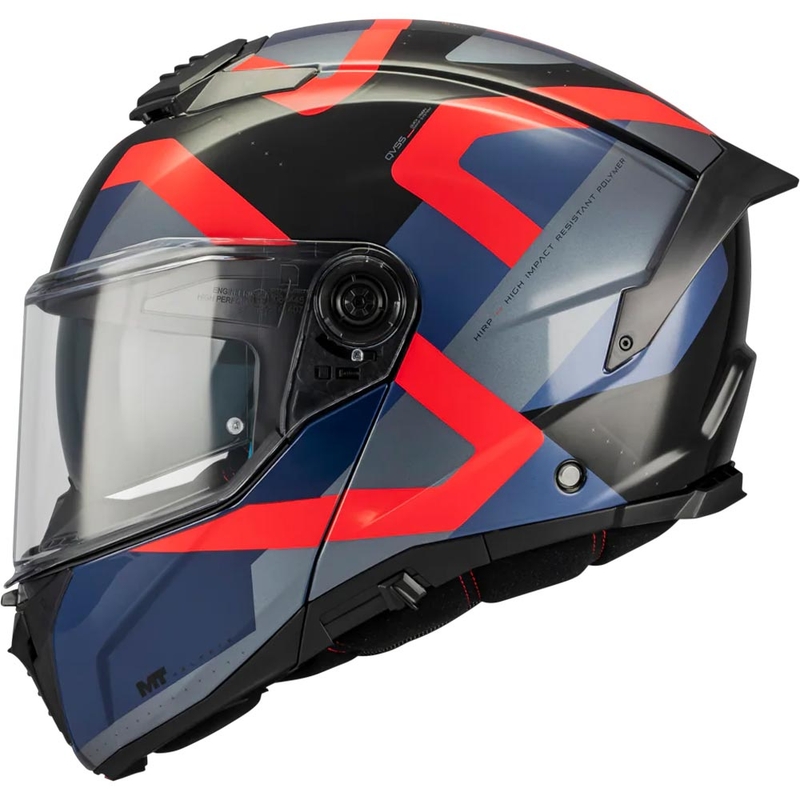 Κράνος μοτοσικλέτας MT Atom 2 SV Dexter B15 μπλε-μαύρο-κόκκινο