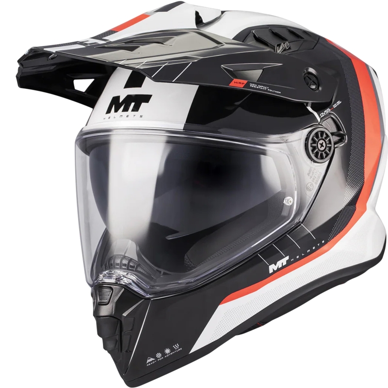 Κράνος μοτοσικλέτας Enduro MT Track SV Nomad A15 λευκό-μαύρο-κόκκινο