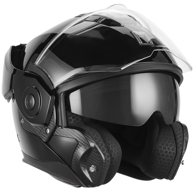 Κράνος μοτοσικλέτας NOX PREMIUM Spinner αναδιπλούμενο μαύρο