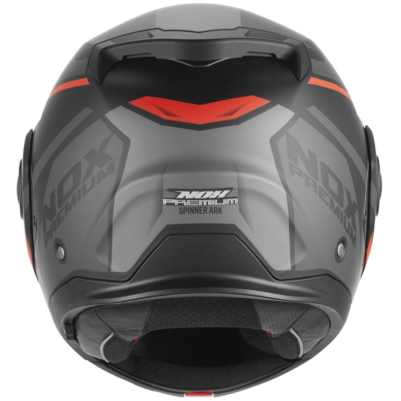 Κράνος μοτοσικλέτας NOX PREMIUM Spinner Ark ματ μαύρο-κόκκινο