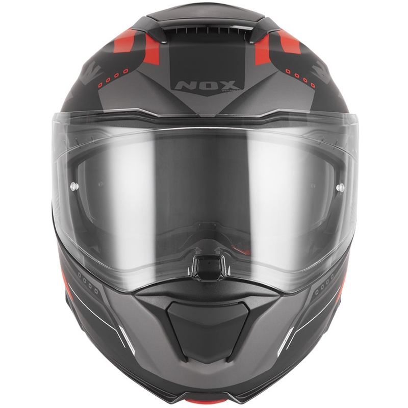 Κράνος μοτοσικλέτας NOX N967 Conquer ματ μαύρο-κόκκινο