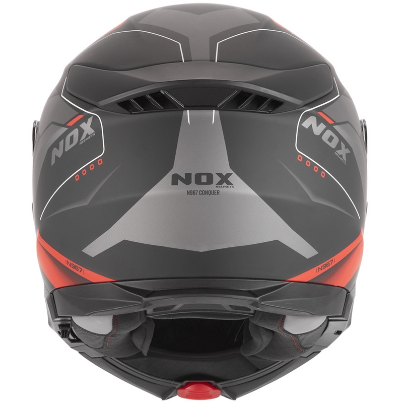 Κράνος μοτοσικλέτας NOX N967 Conquer ματ μαύρο-κόκκινο