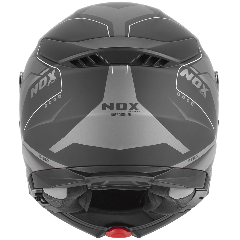Κράνος μοτοσικλέτας NOX N967 Conquer ματ μαύρο-ασημί