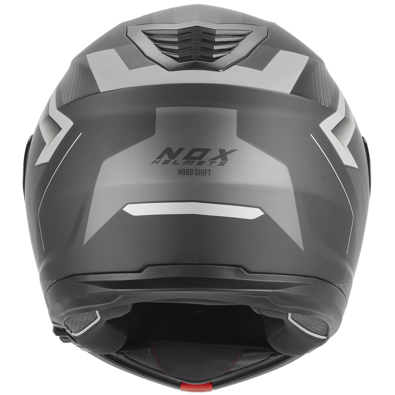 Κράνος μοτοσικλέτας NOX N968 Shift ματ μαύρο-ασημί