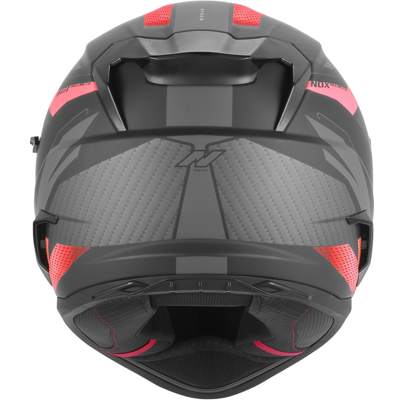 Κράνος μοτοσικλέτας full face NOX N304-S REVO ματ μαύρο-κόκκινο