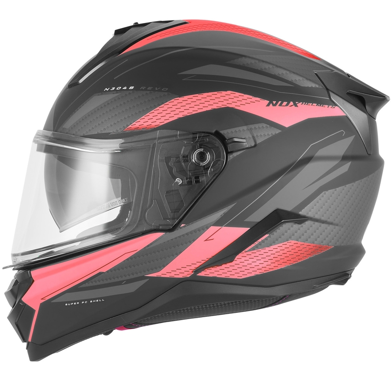 Κράνος μοτοσικλέτας full face NOX N304-S REVO ματ μαύρο-κόκκινο