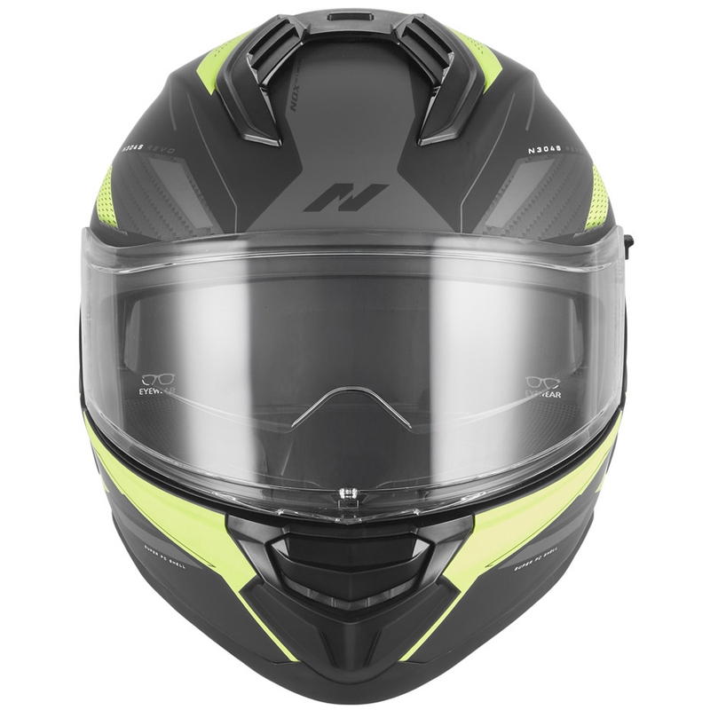 Κράνος μοτοσικλέτας full face NOX N304-S REVO ματ μαύρο-φθοροκίτρινο