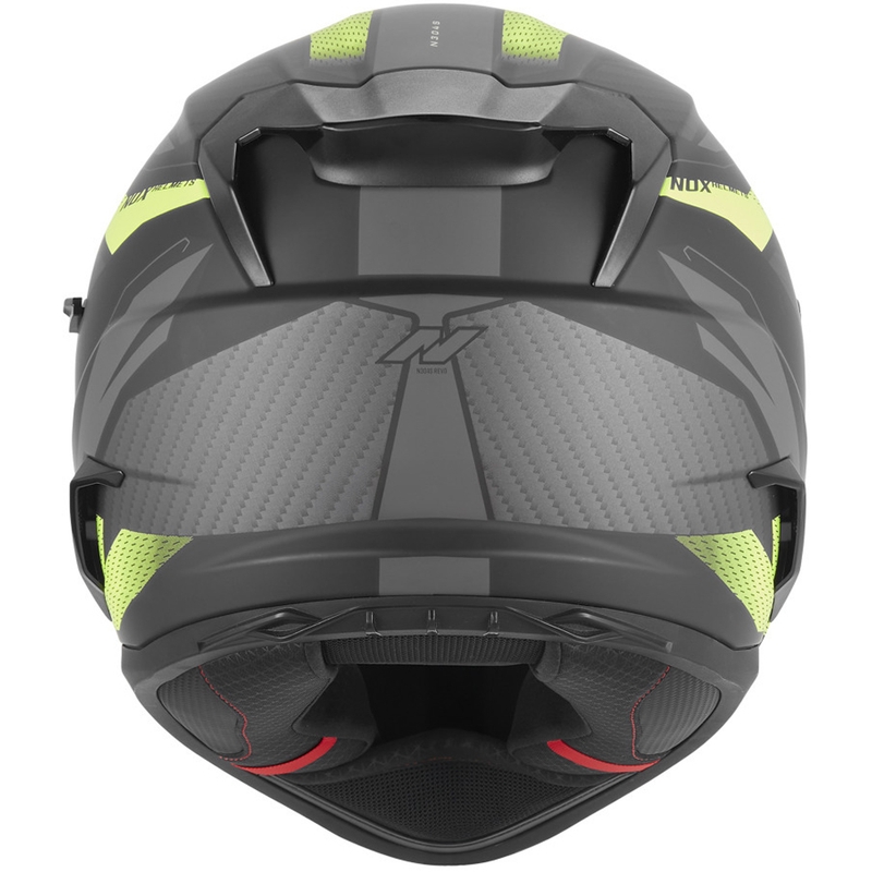 Κράνος μοτοσικλέτας full face NOX N304-S REVO ματ μαύρο-φθοροκίτρινο