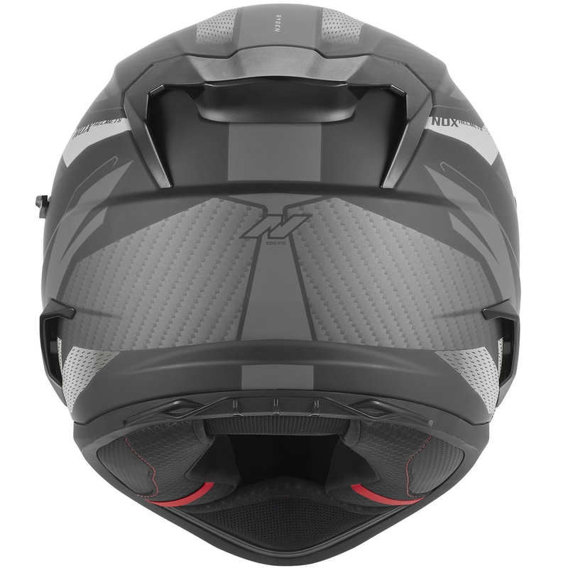 Κράνος μοτοσικλέτας full face NOX N304-S REVO ματ μαύρο-ασημί