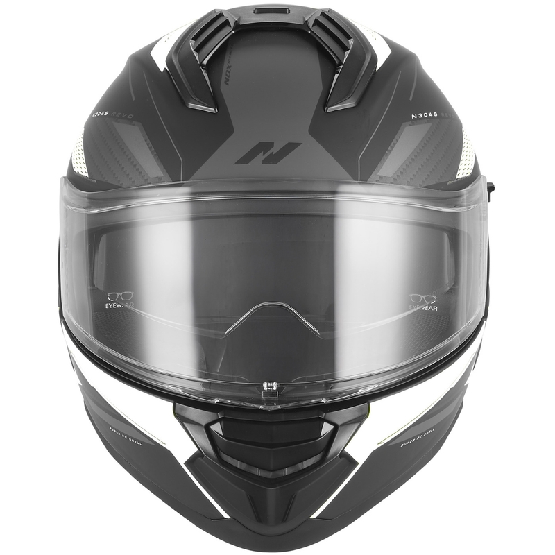 Κράνος μοτοσικλέτας full face NOX N304-S REVO ματ μαύρο-λευκό