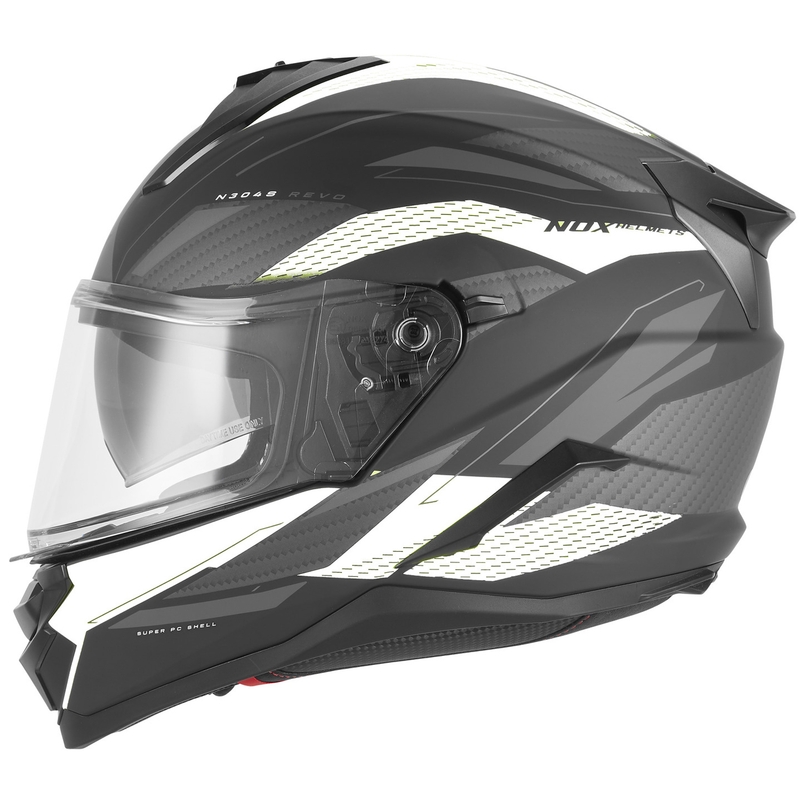 Κράνος μοτοσικλέτας full face NOX N304-S REVO ματ μαύρο-λευκό