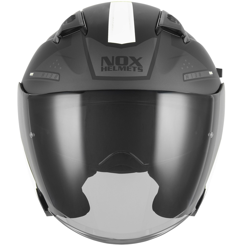 Κράνος μοτοσικλέτας ανοιχτού τύπου NOX N130 EKTO ματ μαύρο-λευκό