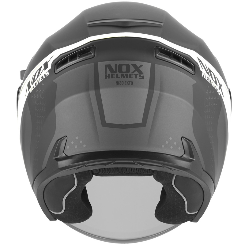 Κράνος μοτοσικλέτας ανοιχτού τύπου NOX N130 EKTO ματ μαύρο-λευκό