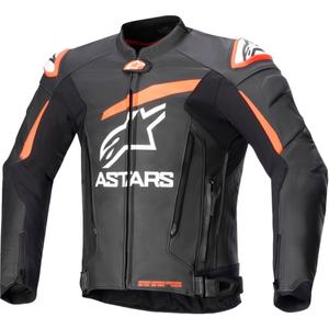 Alpinestars GP PLUS 4 μαύρο-φλούο κόκκινο-λευκό μπουφάν μοτοσικλέτας