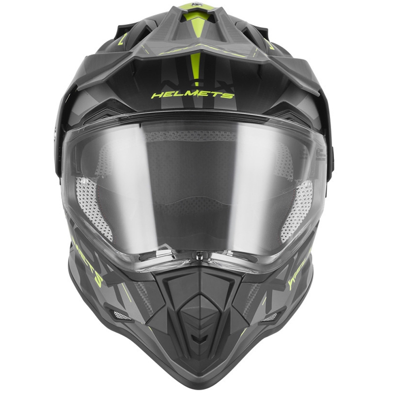 Κράνος μοτοσικλέτας Enduro NOX N312 Track ματ μαύρο-φθοροκίτρινο