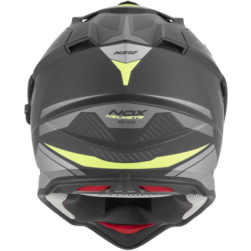 Κράνος μοτοσικλέτας Enduro NOX N312 Track ματ μαύρο-φθοροκίτρινο