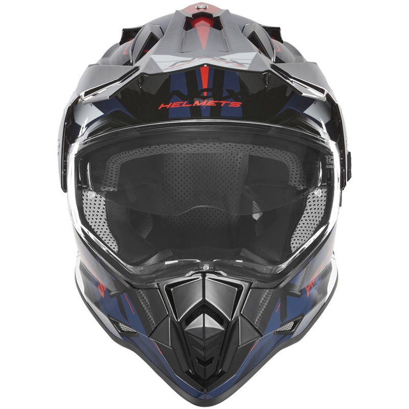 Κράνος μοτοσικλέτας Enduro NOX N312 Track μπλε-κόκκινο