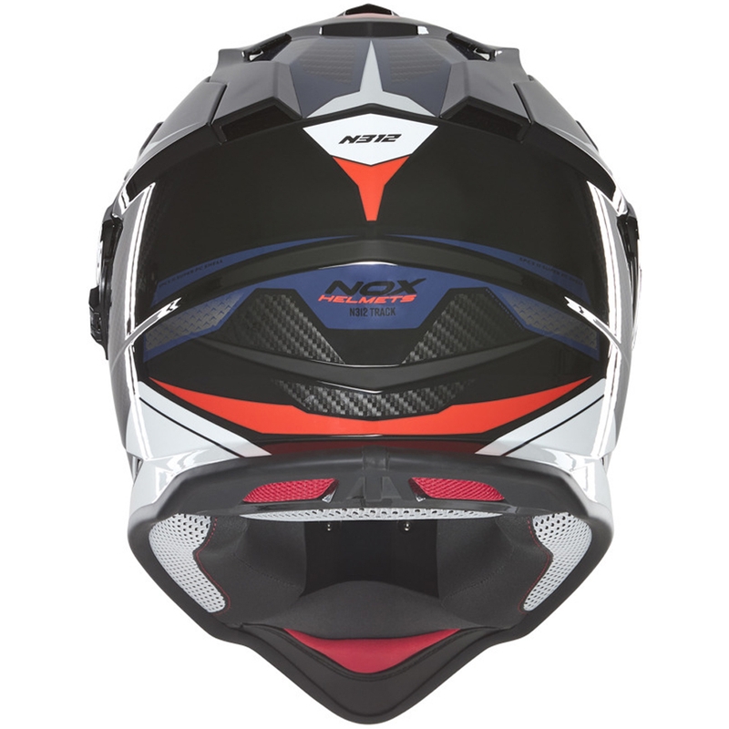 Κράνος μοτοσικλέτας Enduro NOX N312 Track μπλε-κόκκινο