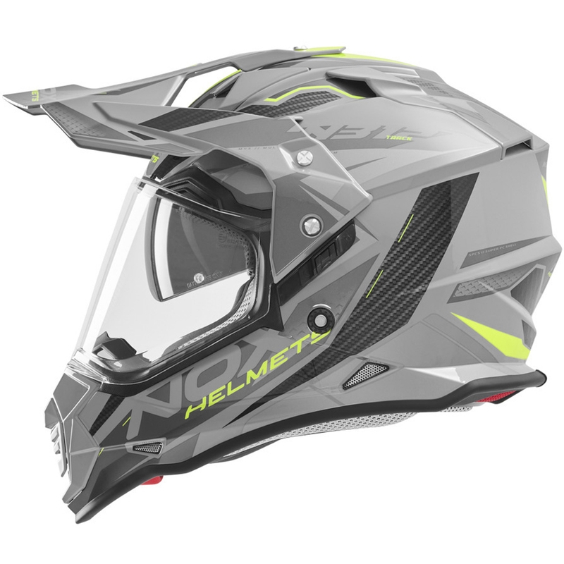 Κράνος μοτοσικλέτας Enduro NOX N312 Track γκρι-φθοροκίτρινο