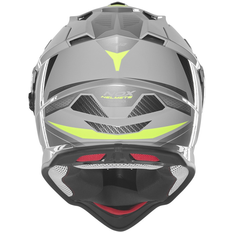 Κράνος μοτοσικλέτας Enduro NOX N312 Track γκρι-φθοροκίτρινο