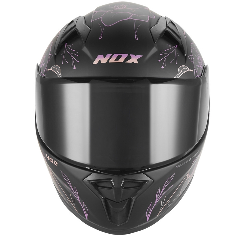 Παιδικό κράνος μοτοσικλέτας full face NOX N731 Spring ματ μαύρο-ροζ