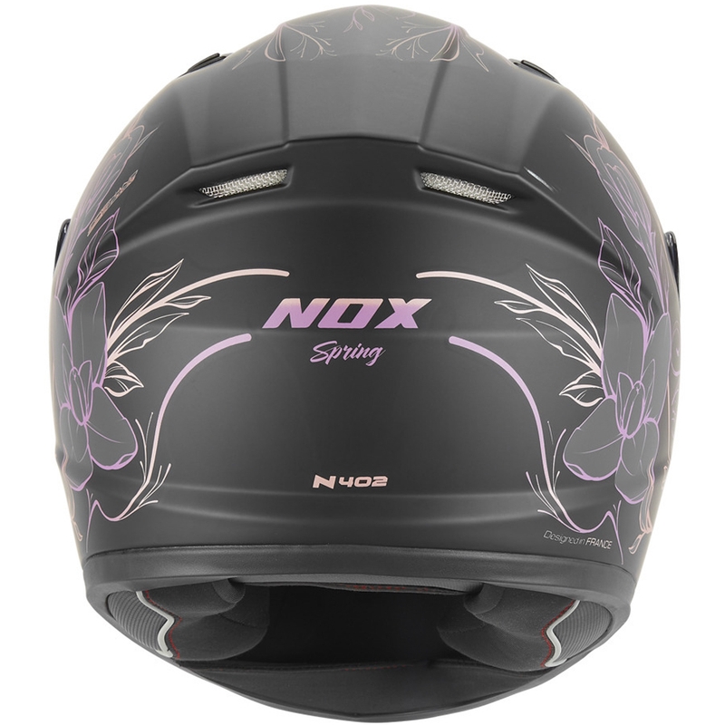 Παιδικό κράνος μοτοσικλέτας full face NOX N731 Spring ματ μαύρο-ροζ