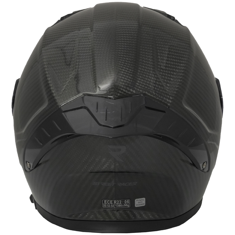 Κράνος μοτοσικλέτας Street Racer Titan Carbon full face μαύρο - Ποιότητα II. - II. ποιότητα