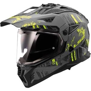 Κράνος μοτοσικλέτας Enduro LS2 MX702 PIONEER II CRAZY μαύρο-φλούο κίτρινο
