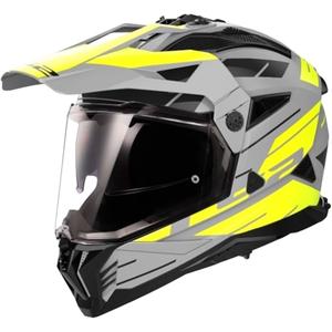 Κράνος μοτοσικλέτας Enduro LS2 MX702 PIONEER II NAMIB γκρι-κίτρινο φλούο