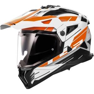 Κράνος μοτοσικλέτας Enduro LS2 MX702 PIONEER II NAMIB λευκό-πορτοκαλί