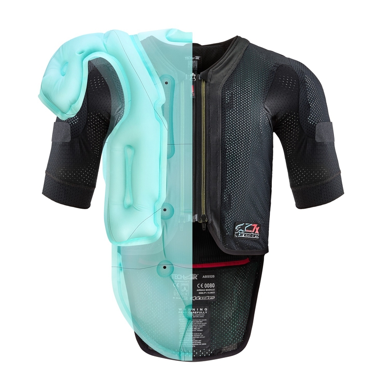 Γιλέκο αερόσακου Alpinestars TECH-AIR®7X System μαύρο-κόκκινο - κατηγορίας II - II. ποιότητα
