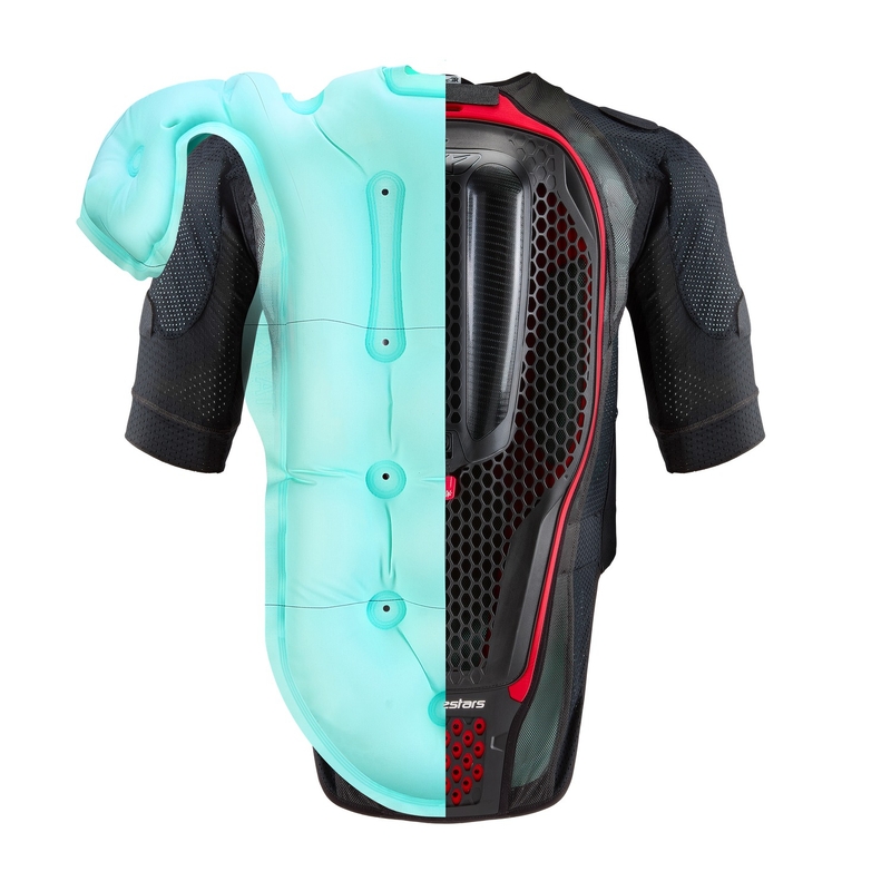 Γιλέκο αερόσακου Alpinestars TECH-AIR®7X System μαύρο-κόκκινο - κατηγορίας II - II. ποιότητα