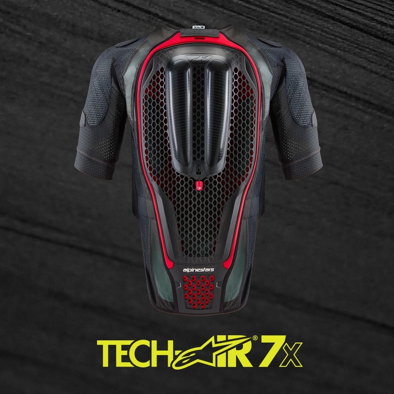 Γιλέκο αερόσακου Alpinestars TECH-AIR®7X System μαύρο-κόκκινο - κατηγορίας II - II. ποιότητα