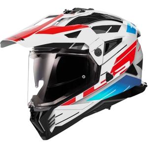 Κράνος μοτοσικλέτας Enduro LS2 MX702 PIONEER II NAMIB λευκό-μπλε-κόκκινο