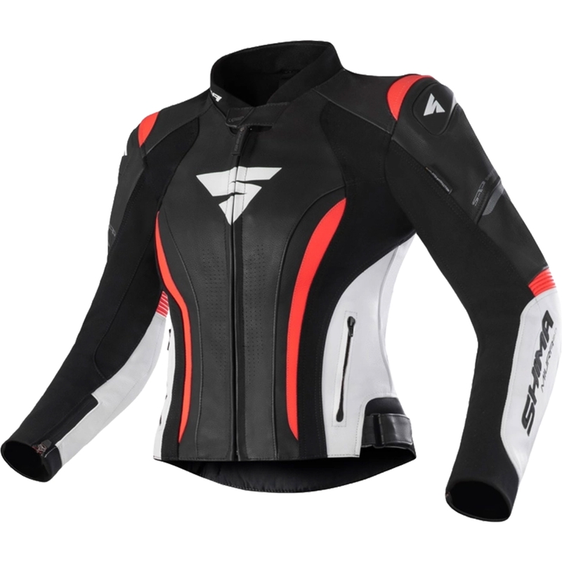 Γυναικείο μπουφάν μοτοσικλέτας Shima Miura 2.0 Black-White-Fluo Red