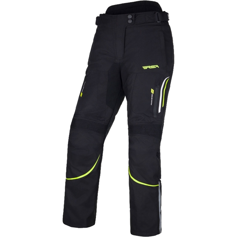 Γυναικείο παντελόνι μοτοσικλέτας RSA Wasp Black-White-Fluo Yellow