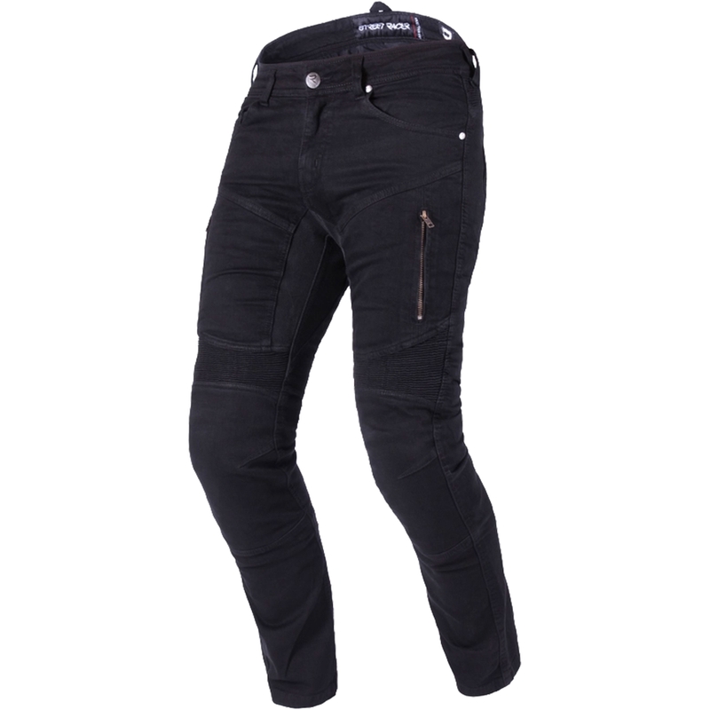 Τζιν Μοτοσικλέτας Street Racer Stretch II CE Cropped Μαύρο