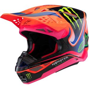 Alpinestars Supertech S-M10 HAIDEN DEEGAN κράνος μοτοκρός φλούο πορτοκαλί-μοβ-ροζ-πράσινο