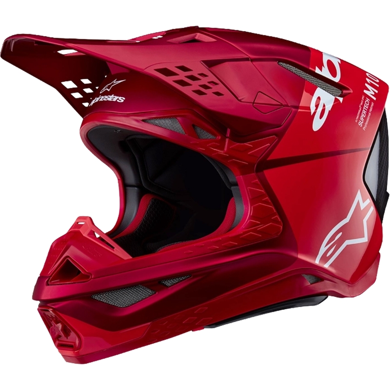 Alpinestars Supertech S-M10 Flood κράνος motocross ματ φλούο κόκκινο