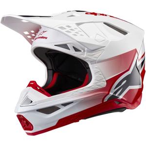 Alpinestars Supertech S-M10 Unite κράνος motocross κόκκινο και λευκό