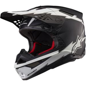 Alpinestars Supertech S-M10 Ampress Κράνος Motocross μαύρο και λευκό ματ