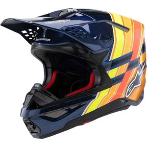 Alpinestars Supertech S-M10 κράνος motocross TROY LEE DESIGNS μαργαριταρένιο μπλε-φλούο πορτοκαλί-κίτρινο-κόκκινο