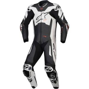 Ολόσωμη δερμάτινη φόρμα Alpinestars GP Plus V4 Sprint, συμβατή με Tech-air, μαύρο-άσπρο-κόκκινο φθορίζον