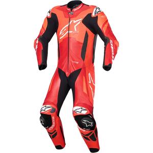 Alpinestars GP Plus V4 Sprint Ολόσωμη δερμάτινη στολή μοτοσικλέτας, συμβατή με τεχνολογία αέρα, Fluo Κόκκινο-Κόκκινο-Λευκό-Μαύρο