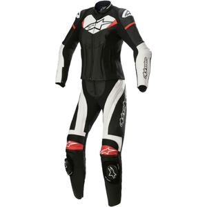 Alpinestars STELLA GP PLUS 2 Γυναικεία δερμάτινη φόρμα μοτοσικλέτας δύο τεμαχίων Μαύρο, Λευκό και Κόκκινο