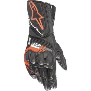 Γάντια μοτοσικλέτας Alpinestars SP-8 μαύρο-φλούο κόκκινο