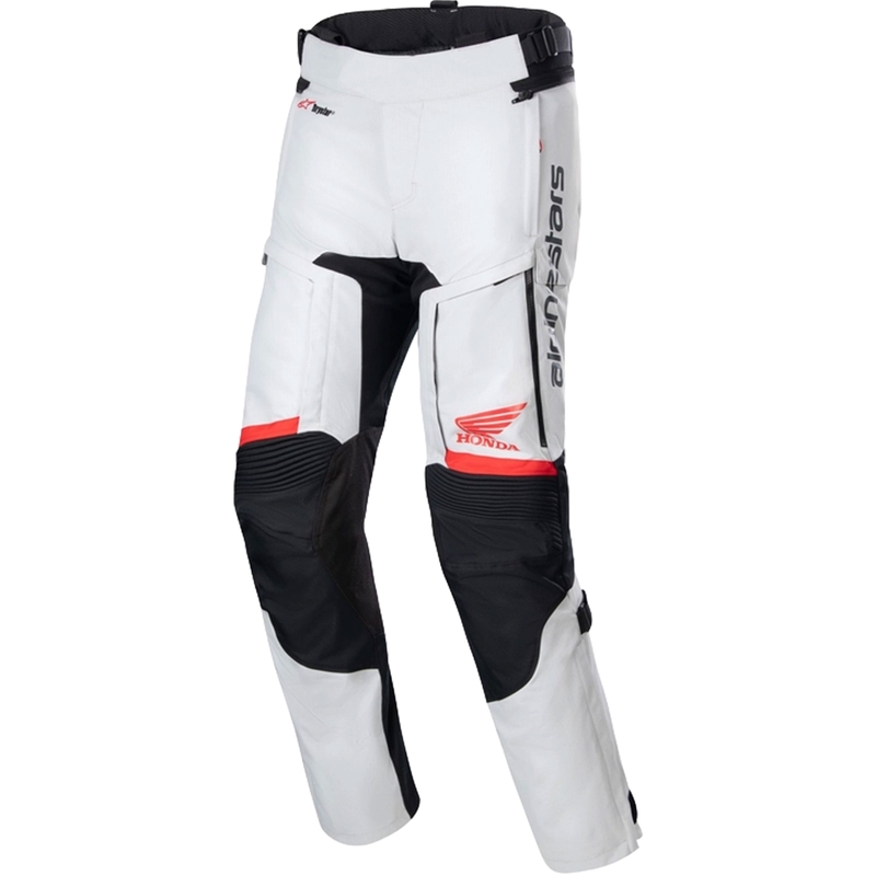 Παντελόνι μοτοσικλέτας Alpinestars Bogota PRO Drystar Honda ανοιχτό γκρι-κόκκινο φθορίζον-μαύρο