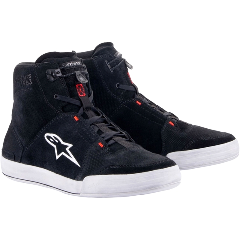 Alpinestars Chrome μαύρο-γκρι-φλούο κόκκινο μπότες μοτοσικλέτας