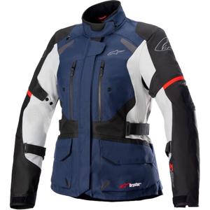 Γυναικείο μπουφάν μοτοσικλέτας Alpinestars Stella Andes Drystar Σκούρο Μπλε-Μαύρο-Ανοικτό Γκρι-Κόκκινο